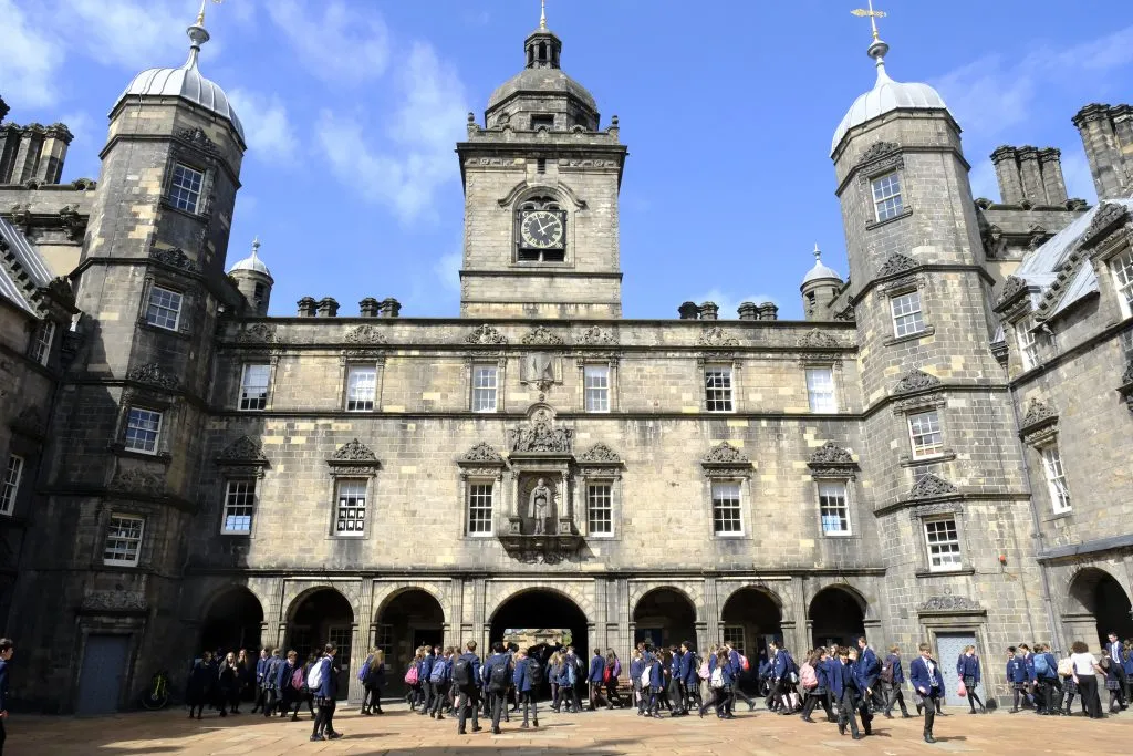 George Heriot's School campus in Lauriston Place, England